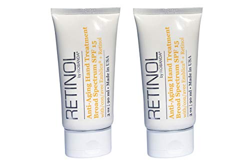 Retinol Anti-Aging Hand Treatment │ Broad Spectrum SPF 15 + Retinol Cream to Repair Dry Skin, 2 pack
