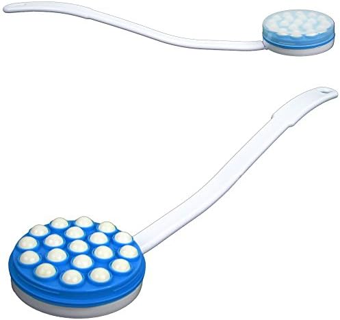 Lotion Applicator for Back - Long Handled Roll-On Dispenser and Handheld Back Massager - Wand for Applying Sunscreen, Cream, or Shower Gel by Remedy