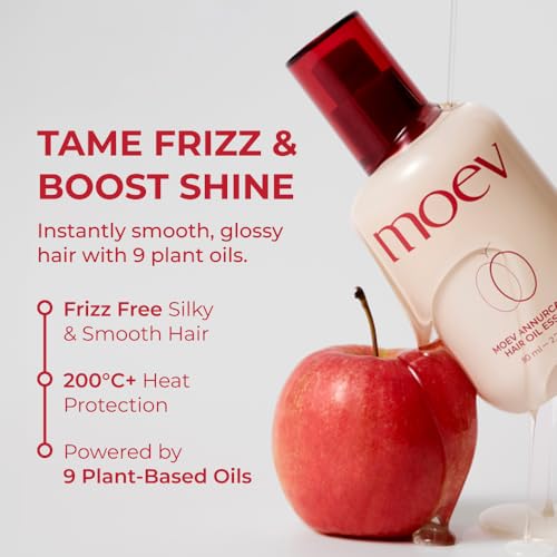 ANNURCATIN Hair Oil Essence, Heat Protect Hair Serum, Korean Nourishing Perfumed Oil for Dry, Frizzy, Damaged Hair, Anti-Frizz with Apple Seed Oil, Lightweight for Shine and Softness 2.7 fl.oz.