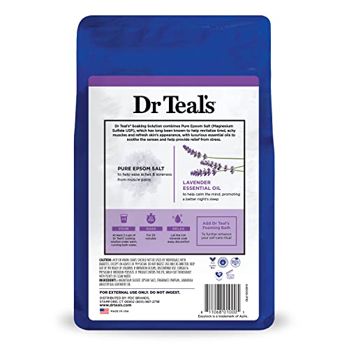 Dr Teal's Pure Epsom Salt, Lavender & Eucalyptus Duo Bundle, 3 lbs (Pack of 2)