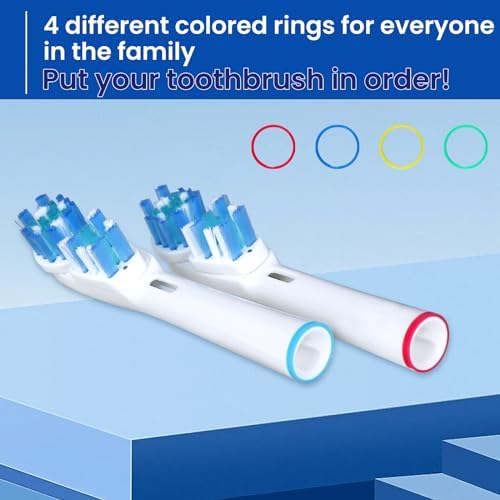 Replacement Brush Heads Compatible with Oral B- Double Clean Design, Double Clean Brush Heads, Compatible with Braun Oral-B Dual Clean Electric Toothbrush (16-Pack)