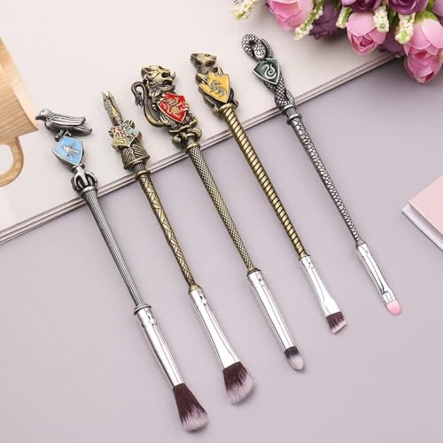 Pottter Makeup Brushes Harrry Gifts Comb Mirror with Gift Box for Eyeshadow Eyebrows Eyeliner Lips Concealer Contouring Highlighter Blending Wizard Wand Makeup Brushes Set
