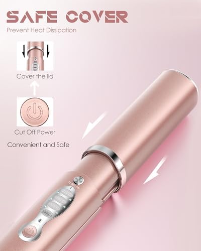 Portable Titanium Cordless Hair Straightener, Heats Up in Seconds & Lasts Up to 50 Minutes & USB C Rechargeable, Dual Voltage Wireless Mini Travel Flat Iron for Edges Bangs - Not for Thick Hair Type