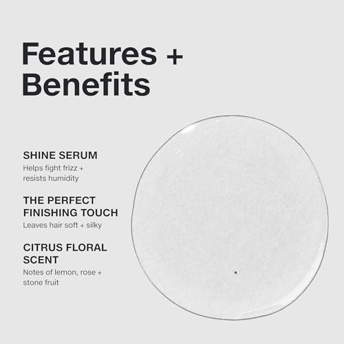 Paul Mitchell Gloss Drops Shine Serum, Frizz-Free Polish, Brilliant Shine, For Medium To Coarse Hair, 2.5 fl. oz