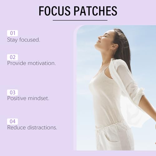 Focus Patches – 30 Deep Focus Patches for Daily Mental Clarity, Concentration & Calm
