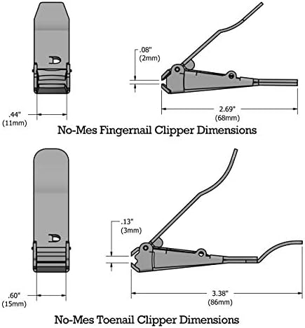 Fingernail and Toenail Clipper Gift Set, Catches Clippings, Built-in Nail File, Made in USA