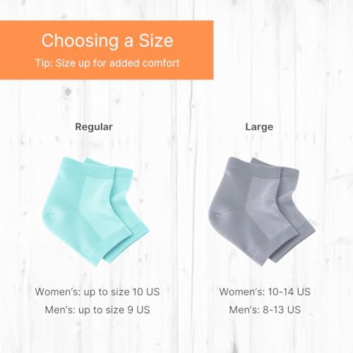 NatraCure Vented Moisturizing Gel Heel Sleeves - (Pedicure Socks for Dry Cracked Feet Treatment, Dry feet Treatment, Heel Socks for Women or Men - (608-M CAT) - Color: Aqua Blue - Size: Regular