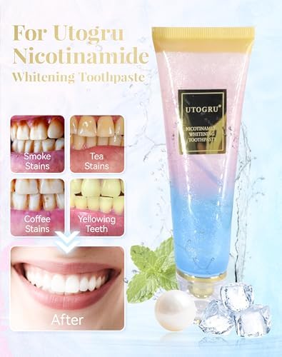 for Utogru Nicotinamide Whitening Toothpaste - 100% Pure Niacinamide, for Utogru Toothpaste, for Utogru Whitening Toothpastes with Probiotics, Repair Teeth, Fresh Breath Bright Tooth (2)