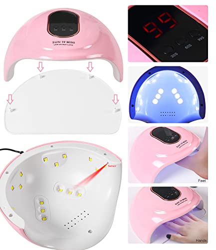 Major Dijit Acrylic Nail Kit with Nail Lamp, 0.35 oz White Clear Pink Black and More 12 Colors Acrylic Powder and Liquid Kit, Electric Nail Drill, Glitter, Nail Art Brushes,Nail Kit for Beginners