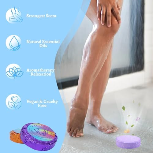 Shower Steamers for Kids and Teens - Stocking Stuffer Christmas Gift | Safe for Kids Scented Essential Oils Relaxation Aromatherapy Self Care Stress Relief (1 Pack)