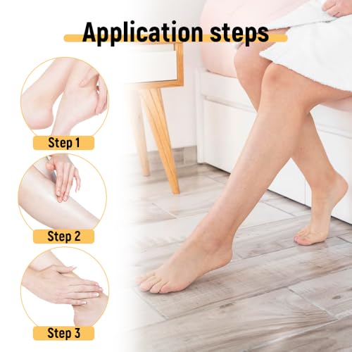 Smooth Steps Foot Therapy Balm, 2025 Upgraded Hydrating and Anti-Cracking Foot Cream, Foot Cream for Dry Cracked Heels and Feet Women Men Travel (Peach, Standard)