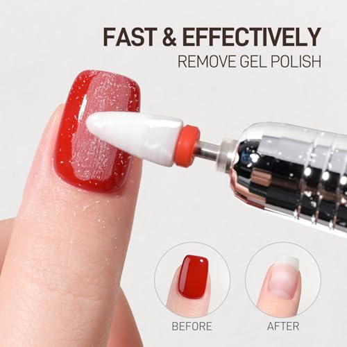 GAOY Cordless Nail Drill, Rechargeable E-File with 12 Drill Bits & 45 Sanding Bands, Long Battery Life, Low Noise, Perfect for Manicure & Pedicure, Pink