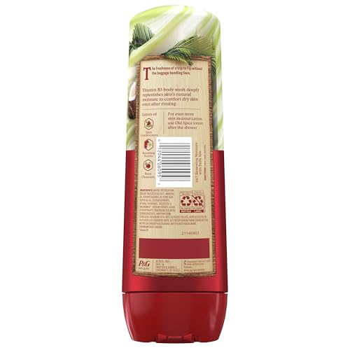 Old Spice Body Wash + Hand & Body Lotion Bundle Pack, 24/7 Moisturizing Freshness, For All Skin Types, Fiji with Palm Tree + Coconut Lasting Scent, 16 oz & 20 oz (Pack of 2)