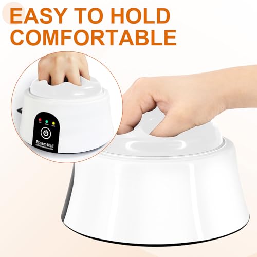 Nail Soaking Bowl, Electric Soak off Bowl Manicure Soaker for Gel Nail Polish Remover, Acrylic Nails, Dip Powder Remover, White