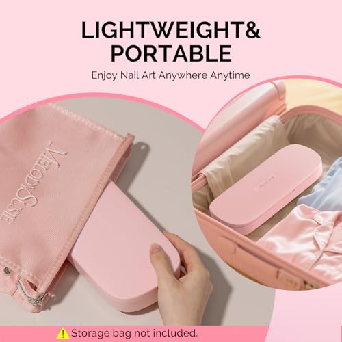 [2025 Upgraded]MelodySusie Acrylic Nail Tool Storage Box,Portable Dustproof Stand Displayer Holder Organizer Container Manicure Efile Accessories Nail Drill Kit Case,Travel Salon Home,Pink(Only Box)