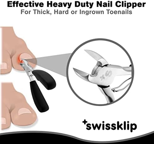 Swissklip Toenail Clippers | Heavy Duty Toe Nail Clippers I Toenail Clippers for Thick Nails I Big Toe Nail Clippers for Thick Toenails I Heavy Duty Nail Clippers for Thick Nail
