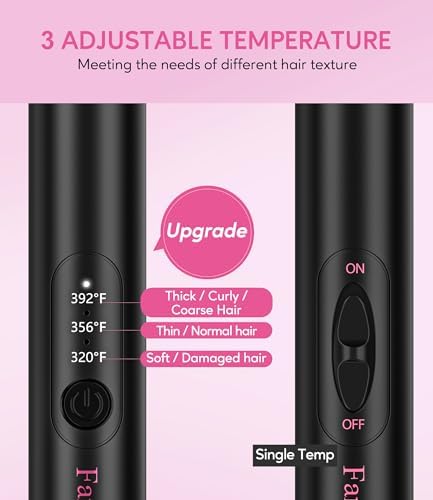 Mini Thermal Brush 3 Temperature Adjustable, Travel Curling Iron for Short Hair 1 Inch, Heated Round Brush for Soft Curls, Lightweight Curling Wand Perfect for Bouncy Hair, Dual Voltage