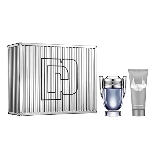 Paco Rabanne Invictus 2-Piece Set Gift Set for Men, (3.4 Oz Eau De Toilette Spray + 3.4 Oz All Over Shampoo)