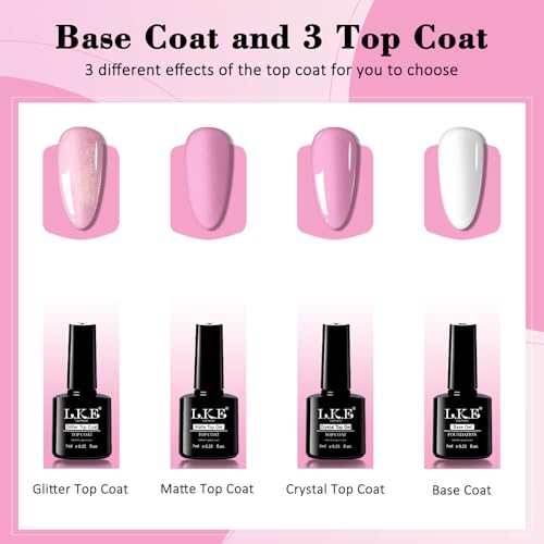 Gel Nail Polish Kit with UV Light, ARCWEISSO 66 Pcs Gel Nail Polish Set with Base and Matte&Glossy Top Coat Soak Off All Season Nail Set Manicure Tools Nail Art