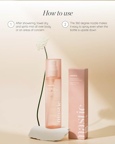 MASTINA White Mastic Body Mist (5.1fl oz) Soothes & Cools Body Spray Fermented Mastic Gum