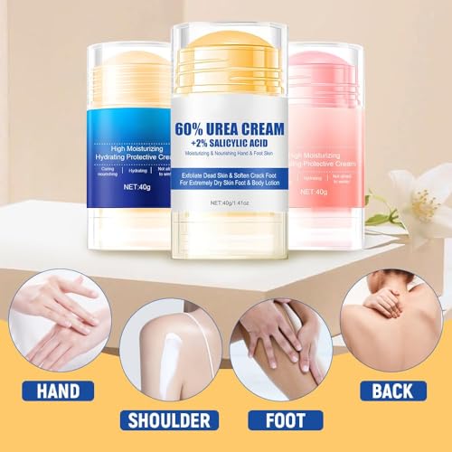 Hydrating and Anti-Cracking Foot Cream, 2025 Moisturising and Relieves Cracking and Dryness Foot Cream, Hand and Foot Repair Cream for Women & Men Callused, Feet, Knee, Elbow, Hand (White-1PC, #01)