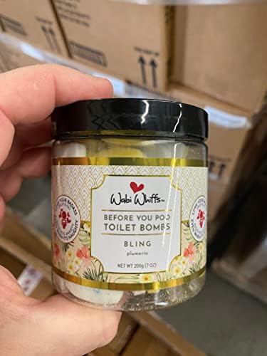 Fizzing Toilet Bombs – Bling | Natural Bathroom Deodorizer | Odor Eliminator Tablets for Freshness & Cleanliness | Eco-Friendly Septic Safe Tablets | 60 Count |