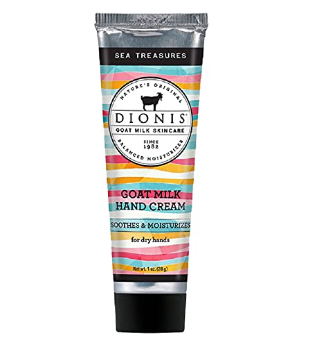 Dionis - Goat Milk Skincare Sea Treasures Scented Hand Cream (1 oz) - Set of 4 - Made in the USA - Cruelty-free and Paraben-free