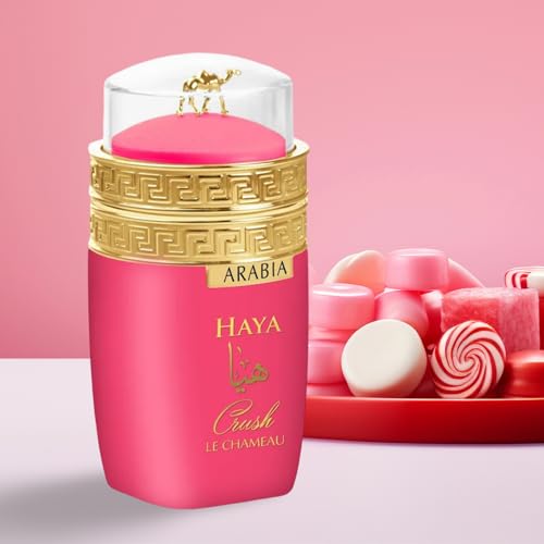 Arabian Haya Crush Eau De Parfum for Women 100 Ml / 3.4Oz - Original Fragrance From Dubai - Sweet Parfume With Notes of Sour Cherry, Raspberry, Marshmallow - Best Alternative of Yara's Candy