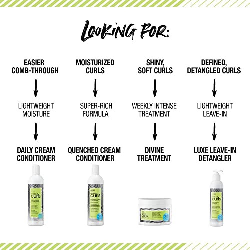 ALL ABOUT CURLS Daily Cream Conditioner | For Curly Hair | Essential Moisture | Strengthens & Softens | 3X Resistance to Breaking | Cruelty Free | Sulfate & Paraben Free