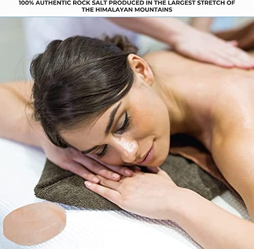 Flat Oval Massage Stone, Pink Crystal Hand-Carved Stone for Massage Therapy, Deodorant and Salt and Sugar Scrubs, 2.5” W x 3.5” L x 1” D (Pack of 6)