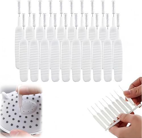 Shower Head Cleaning Brush, Multifunctional Shower Cleaning Tools Showerhead Cleaning Brushes Picks Anti-Clogging Nozzle with Storage Boxes for Household Bathroom Nozzle (20 Pcs)