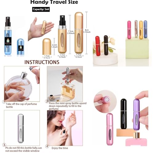 DESİGNER BRAND COLLECTİONS-Perfumes for Women 3 Pieces Set Bundle With Code Perfume for Women Eau de Parfum Spray 2.5 oz - 5ml Refillable Perfume Atomiser- Hanging Car Smells-Woman Gift Set