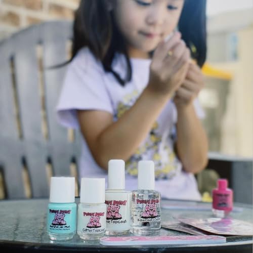 Piggy Paint | 100% Non-Toxic Girls Nail Polish | Safe, Cruelty-free, Vegan, & Low Odor for Kids | All that Jazz (Gift Set)