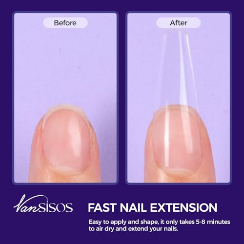 Acrylic Nail Kit Starter: Clear Acrylic Powder and Liquid Set Professional Nail Kit Acrylic Set with Nail Brush Nail Forms for Beginners Nail Art Designs Home DIY