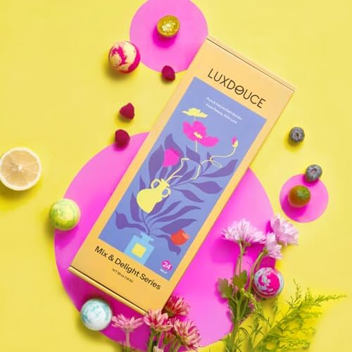 48 Pack Bath Bombs Gift Set – Aromatic Bubble Bombs with 18 Scents, SPA Relaxing & Skin Nourishing, Ideal Self-Care Gifts for Women, Wife, Grandma, or Daughter on Birthdays or Summer Occasions