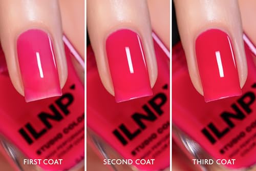 ILNP Malibu - Raspberry Jelly Nail Polish, Studio Color High Performance