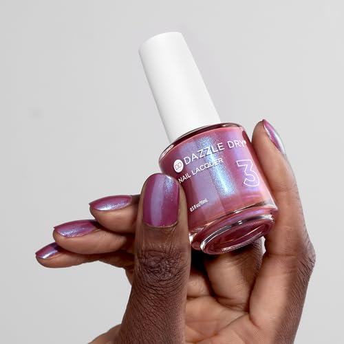 Dazzle Dry Nail Lacquer (Step 3) - School Spirit - A mauve with a blue shimmer. Full coverage shimmer. (0.5 fl oz)