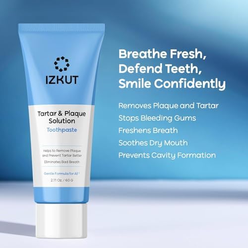 Plaque & Tartar Remover Toothpaste for Teeth: Removes Plaque & Controls Tartar Build-up - Long-Lasting Fresh Breath, Deep Cleansing & Gum-Friendly Formula, Enamel Support Toothpaste for Adults & Kids