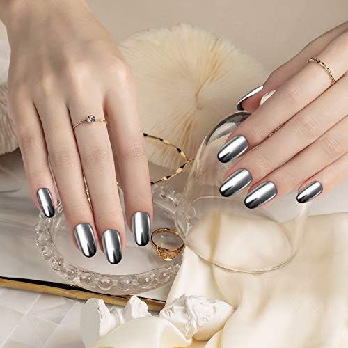 Artdone 36 Jars Chrome Nail Powder Nail Art Fimo Decoration Metallic Mirror Effect Holographic Aurora Chameleon Pigment Powder 1g/Jar Pearl for Resin Craft & Nail Art