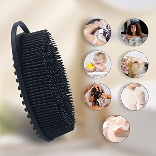 Silicone Body Wash Scrubber/Loofah, Exfoliating Body Scrub Brush for Use in Shower, Mens Women, Gifts for Dad