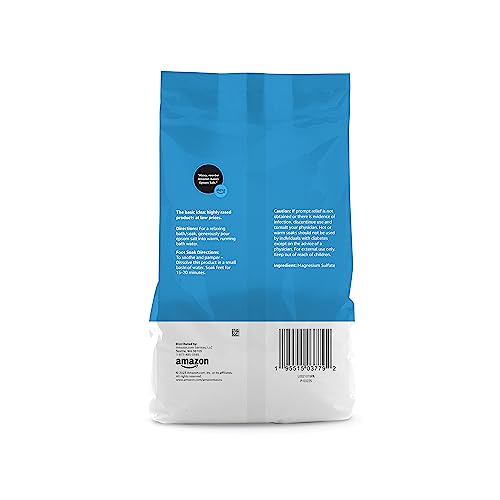 Amazon Basics Epsom Salt Soak, Magnesium Sulfate USP, 3 Pound, 6-Pack