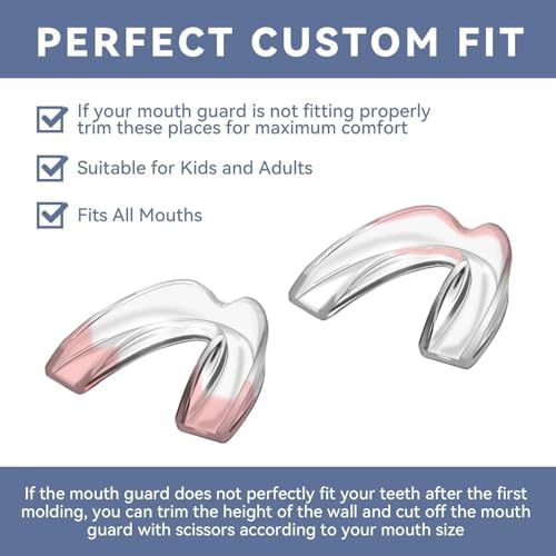 Kids Mouthguard for Teeth Grinding, Pack of 8 Moldable Kids Mouth Guards for Clenching Teeth, Sport Athletic, Whitening Tray