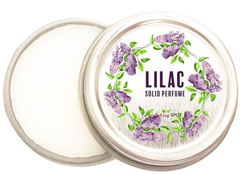 Floral Solid Perfume | All Natural, Phthalate-Free Fragrance | Long-Lasting, Highly Scented, Layerable Balm | Portable 1/4 oz Tin | Travel-Friendly (Lilac)