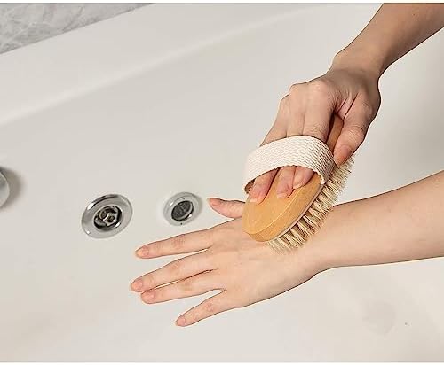 Juvale 2-Pack Detachable Dry Brushing Body Brush - Long Handle Back Brush for Showering and Dry Brushing, 16.9 Inches - Back Scrubber for Shower