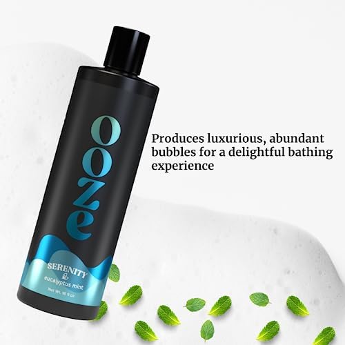 OOZE Eucalyptus Mint Bubble Bath (473ml) - Bubble Bath for Women Relaxing, Clean, Crisp & Refreshing - Self-Care & Wellness - Zero Parabens, Cruelty-Free, Made in The USA
