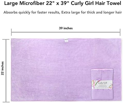 Curly Girl Towel for Women with Curls, Anti-Frizz, Absorbent, Fast Drying, Curly Hair, Microfiber Hair Drying Towel for Curls