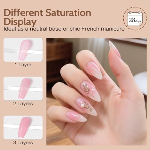 Lavender Violets 49 PCS Gel Nail Polish Set,45 Colors Summer Neon Glow in the Dark Effect with Nail Primer,Builder Base Coat,Glossy,Matte Top Coat Red Jelly Nude Glitter New Year Gifts for Women A950