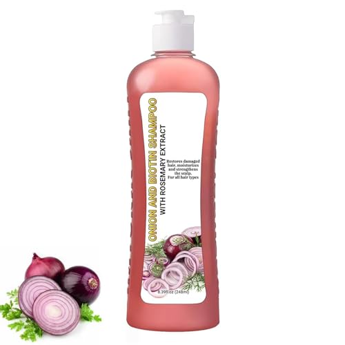Onion Biotin and Rosemary Shampoo, shampoo de cebolla y romero, for Soft Hair & Shine for Hair Growth, Hair Loss and Thinning Hair