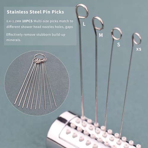 Shower Head Cleaning Brushes, Anti Clogging Cleaner Brush Shower Nozzle Clog Tools Showr Head Nozzle Picks Small Showerhead Cleaner Brush for Small Holes Gaps Nozzles Crevices Jewelry Cleaning 20PCS