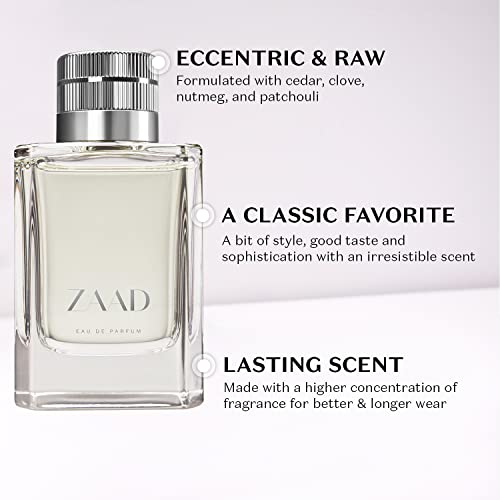 O Boticário Zaad Eau de Parfum, Long Lasting Premium Cologne for Men, Fresh & Woody Men's Fragrance, 3.2 Ounce